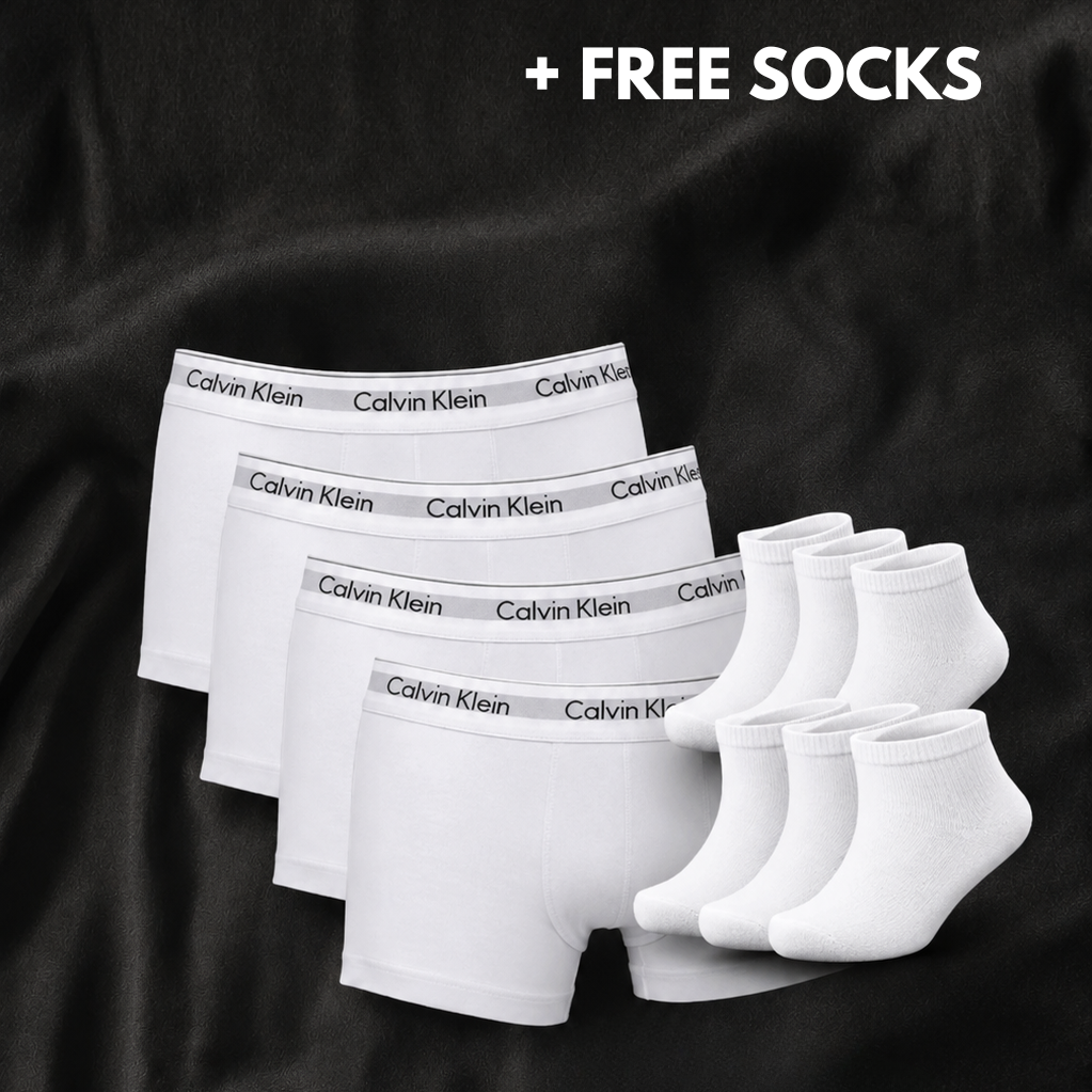 Calvin Klein Boxer Briefs 12-Pack Deal - Buy 6 and Get 12 + 12 Socks