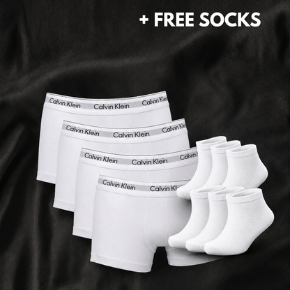 Calvin Klein Boxer Briefs 12-Pack Deal - Buy 6 and Get 12 + 12 Socks