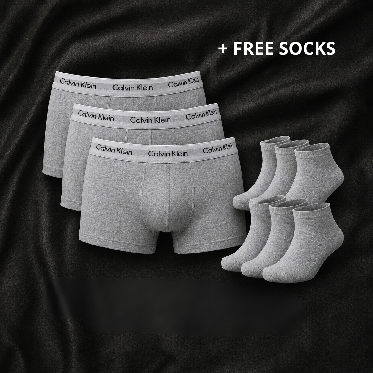 Calvin Klein Boxer Briefs 12-Pack Deal - Buy 6 and Get 12 + 12 Socks